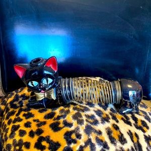 Vintage Black Cat Letter &. Pencil Holder